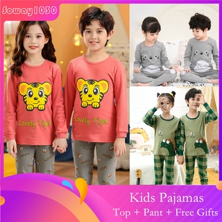 Baby Pyjamas Set Kids Autumn Wear Boys Girl Pajamas Sleepwear Cotton Underwear Nightwear Outfits Cartoon Totoro Damit pantulog
