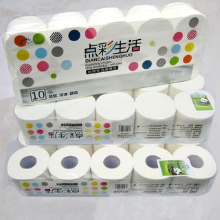 [soft]Toilet Paper White Color Face and Hand Cleaning Paper Solid Roll Paper Paper 4 layers Raw Wood