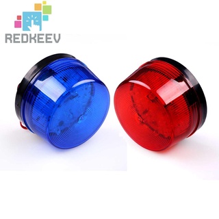 Redkeev LED 12V Security Alarm Strobe Signal Warning Siren Blue Red Flashing Light LPE7