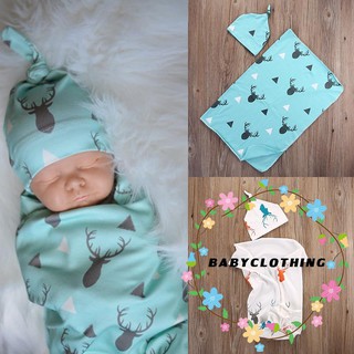 HHC-Newborn Infant Baby Boy Deer Swaddle Blanket Boy Coming