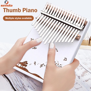 Senda Kalimba 17 Keys Thumb Piano and Tune Hammer, Portable Mahogany Body Finger Piano Kit2021