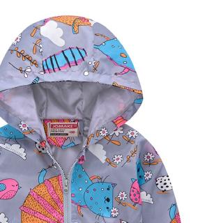 Toddler Kids Baby Grils Boys Long Sleeve Cartoon Print Zipper Hooded Coat Jacket (6)