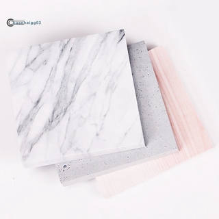 3PCS Creative Marble Color Self Adhesive Memo Pad Stone Style Sticky Notes Bookmark School Office Stationery Supply