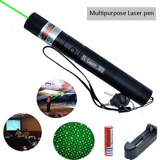 Powerful Green Laser Pointer Adjustable Focus 532nm Green Laser burning Laser Hunt Powerful Military