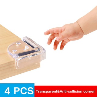 4-Pack Clear Corner Guards|Tables,Furniture,Edge & Corners Protector,Child Safety Corner Bumpers