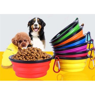 Dog Bowl Pet Travel Folding Bowl Pet Silicon Foldable Food Bowl Portable Cat and Dog Bowl, Food Utensils
