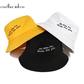 ♪Hat♪ Cute Letter Print Hip Hop Bucket Hats (6)