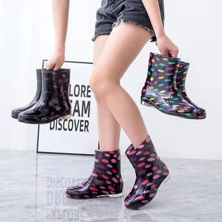 #203 korean 2021 hight cut rubber Rain Boots For Women (1)