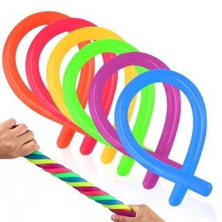 Soft Rubber Noodle Elastic Rope Toys Stretch String Decompression Toy Stretchy String Fidget Relief Stress Toys