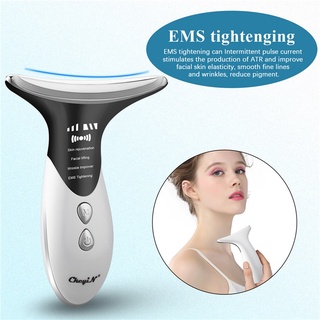 face lift✠✧△sleeping mask mask moisturizing mask₪CkeyiN Face Massager Neck Lift Device EMS LED Photo