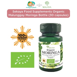 Sekaya Food Supplements Organic Malunggay Moringa Bottle (30 capsules)