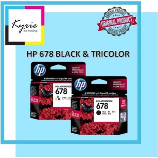 HP 678 Black and Tri-color Original Ink Cartridge Bundle Set HP678