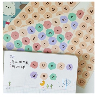 Kawaii INS Alphabet Stickers Journal Diary Stationery Sealing Scrapbooking DIY Decorative Stickers