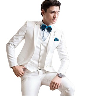 Men's suits three-piece sets Business formal attire Wedding groom coat Jacket+pants+Vests (1)