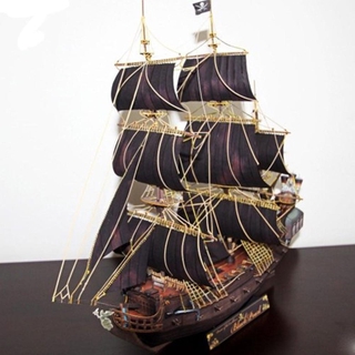 1:200 3D Scale Sailboat Model 45CM DIY Toy High Ship Assembly Model Handmade Gift Wooden Boats Kits (5)