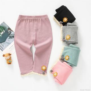 Autumn Newborn Baby Girls Pants Cotton Leggings Elastic Waist Cartoon Animal Design Toddler Bottom