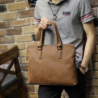 Xunyi Men Bag Crazy Horse Leather Men Handbag Business Shoulder Bag