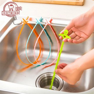 HW 51cm Kitchen Bathroom Sink Pipe Drain Cleaner Hook Pipeline Hair Cleaning Removal Plastic Hook