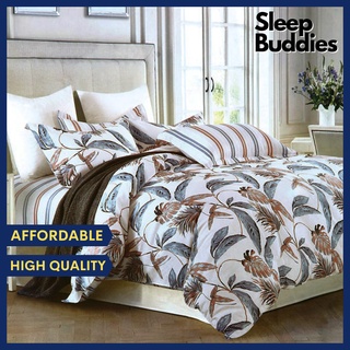 Sleep Buddies Printed 3 in 1 Bedsheet Set (2 Pillowcases & 1 Fitted Sheet) DF117