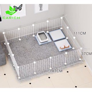 35CM Pet Dog Cage Playpen Animal Fence Metal Crate Wire Kennel Extendable Multi-functional Puppy Cat (6)