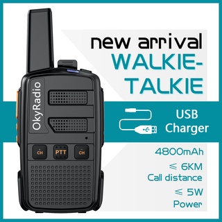 2022 Brand New And Upgraded 2pcs OkyRadio Walkie Talkie Brand N6 BF888S Portable Ham Radio USB Charg