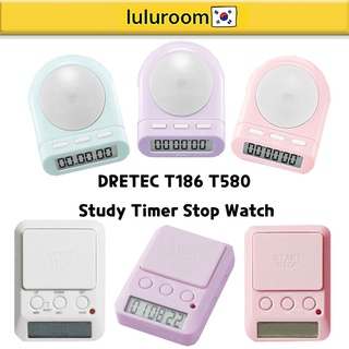 [DRETEC] T186 T580 Study Timer Stop Watch LED Silent D Day Mini Clock Korean Stationery