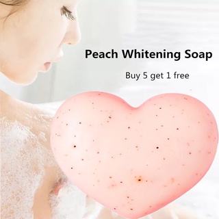 [Ready Stock] Peach Whitening Soap Exfoliate Dark Spots Removal PP Soap Body Care 80g