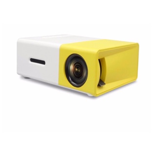 LHR YG-300 600 Lumens Mini Portable Projector (Yellow/White)
