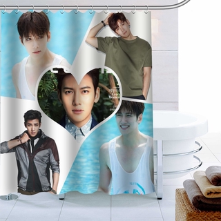 Custom Kpop Ji Chang Wook Shower Curtain Waterproof Fabric Bath Curtain 180X180cm Polyester Fabric Bathroom Curtain