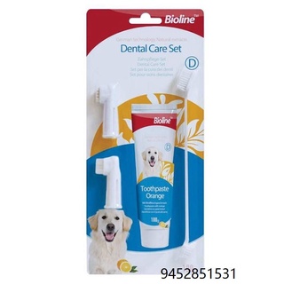 Bioline Dental Care Set Toothbrush and Toothpaste 100g Complete Pet Dental Care by PAW HERO
