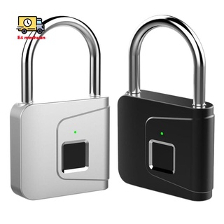 Locker Smart USB Charging Fingerprint Padlock Fully Automatic Keyless Zinc Alloy Security Door Lock Sier