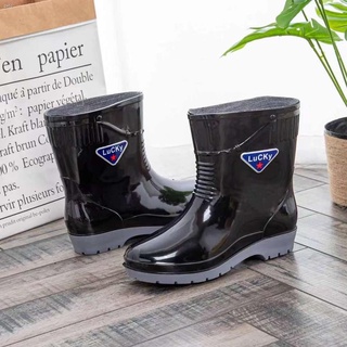 ☒❈High Cut Rain Boots (Bota) For Ladies Rain shoes women's centre barrel rain boots PVC water shoes