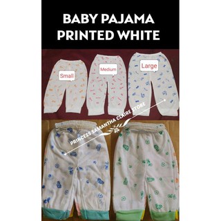 BABY PAJAMA | PRINTED WHITE