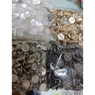 Deped torch buttons black gold pearl white