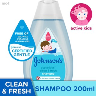㍿❐Johnson's Active Kids Clean & Fresh Shampoo 200ml