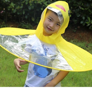 *COD* UFO Raincoat Small Yellow Duck Cloak Child Raincoat Boy Girl Pig Peggy Raincoat