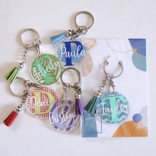 Personalized Acrylic Name Keychain with Tassel