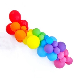 100pcs 10inches Rainbow color mix balloons Cocomelon theme balloons