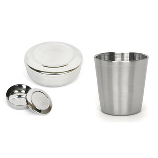Korean Stainless Steel Rice Bowl with Lid and Cup