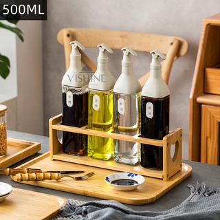 Glass oil Pot Leak-Proof Seasoning Oil Bottle Soy Sauce Vinegar Sesame Oil Cooking Bottle Set