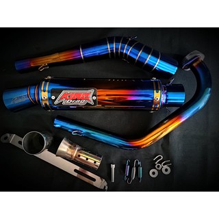 RAIDER 150 CARB KING DRAG TITANIUM OPEN PIPE WITH 2 PIECES SILENCER INCLUDED