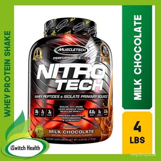 MuscleTech NitroTech Performance Series Muscle Building Whey Protein Shake - 4lbs - Milk Chocolate