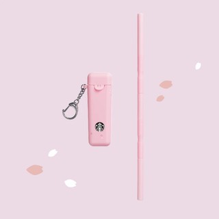 Starbucks Pink/Cherry Blossom Fold-able Reusable Straw