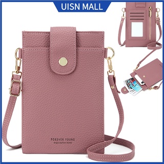 ✺✤UISN #6813 Thin Messenger Bag Women Small Sling Bag Phone Pocket Mini Crossbody Bag Card Purse