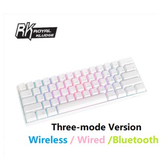 Royal Kludge RK61 Three-mode Version Wireless/Wired /Bluetooth 61 Key 60% Keyboard Layout Mechanical Gaming Keyboard