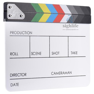 /10" * 12" / 24.5 * 30cm Acrylic Dry Erase Clapboard Clap-stick Clapper Board Slate for Film Movie C