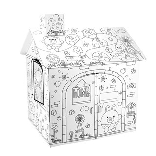 DIY Doodle Coloring House Playhouse with Coloring Pens arts and crafts for kids