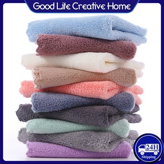 4PCS/pack Coral fleece Cleaning Rags Hand Washing Cloth Kitchen Towel Coralline Plate Cloth Rag