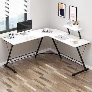L-Shaped Corner Desk Computer Gaming Desk PC Table Study table (with speaker stand)