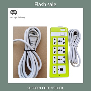 extension cord with usb port High-power multi-switch USB power strip socket Cable length 2M ZJSe